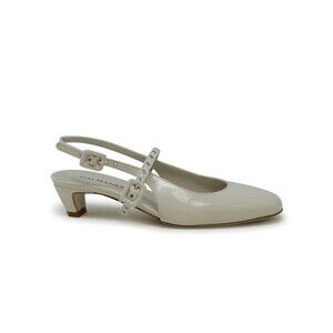 Halmanera Dina14 Ivory Tofu Patent Leather Glaze Sandals - NWT